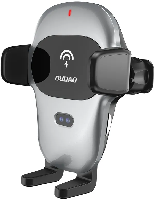 Dudao Automatic Car Holder with Built-in Qi 15W Wireless Charger Gray (F20xs)