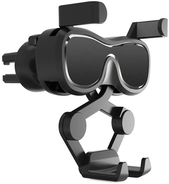 Gravity smartphone car holder for air vent with air freshener black (YC06)