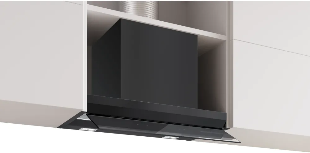 Hota incorporabila Bosch DBB67DP60, Putere de absorbtie 699 mc/h, Iluminare LED, EcoSilence Drive, Touch control, Smart hood automatic, Home Connect, Clasa A, 60 cm, Negru mat.