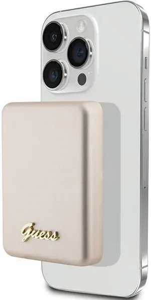 Guess MagSafe Metal Script Logo induction power bank 5W 3000mAh - gold