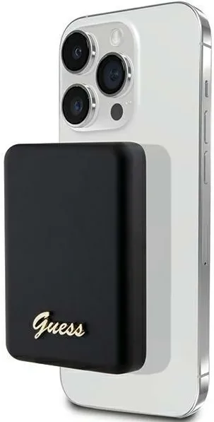 Guess MagSafe Metal Script Logo induction power bank 5W 3000mAh - black