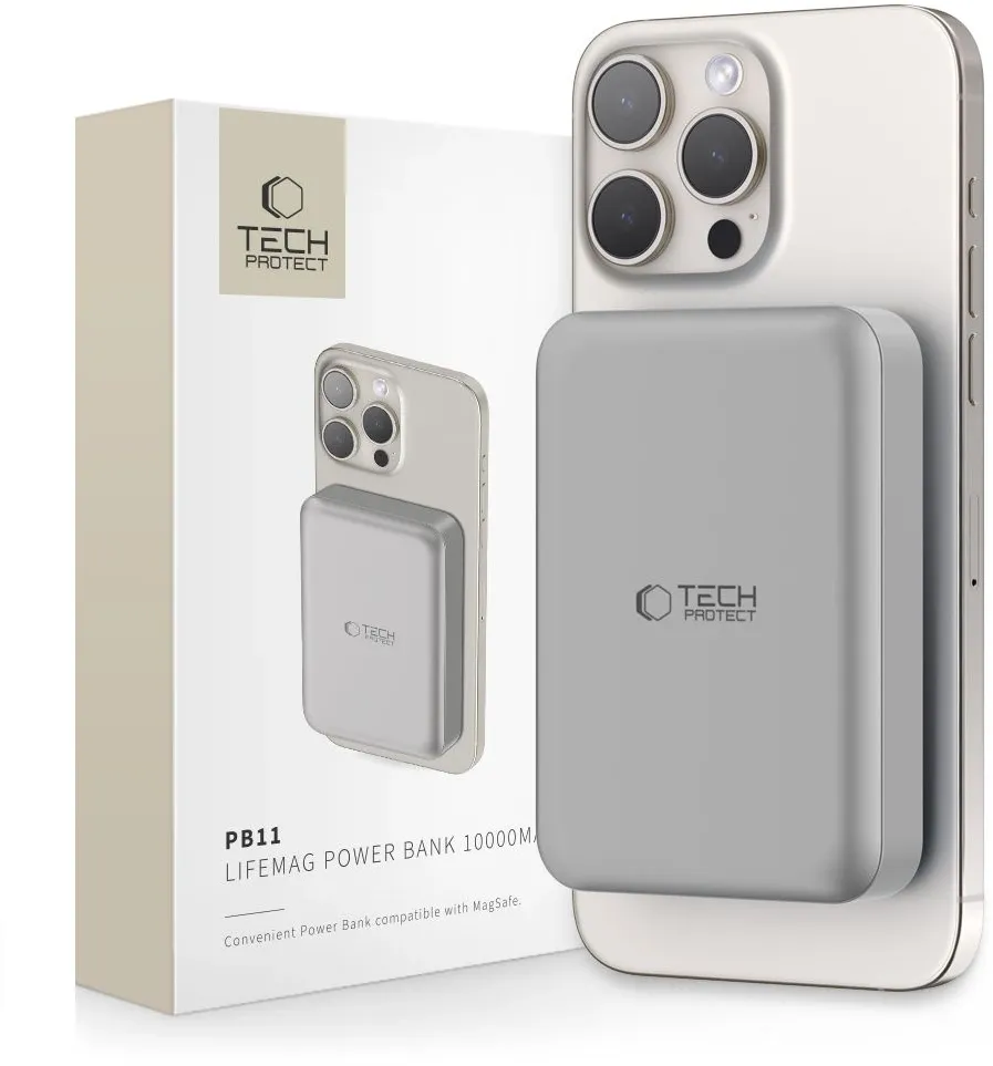 Powerbank Tech-Protect PB11 LifeMag MagSafe 10000 mAh - titanium
