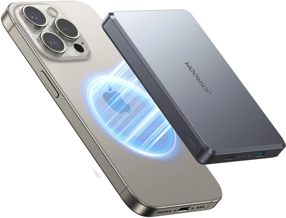 Joyroom JR-PBM08 Pro 10000mAh 20W Powerbank with 15W Inductive Charging Ultra-Thin - Gray