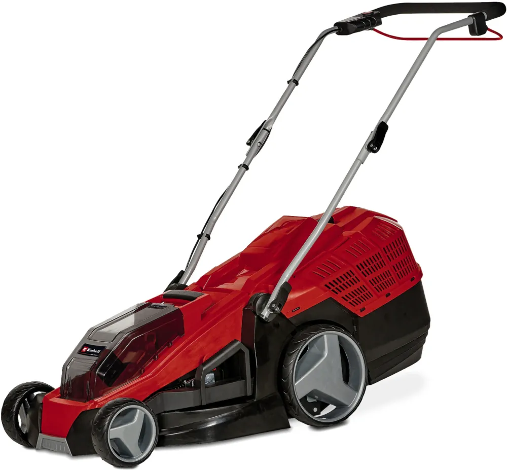 Masina de tuns gazon/iarba pe acumulator Einhell PXC GE-CM 36/43 Li M-Solo, latime taiere 43 cm, inaltime taiere 25-75 mm, sac colectare 63 L, fara acumulator si incarcator in setul de livrare