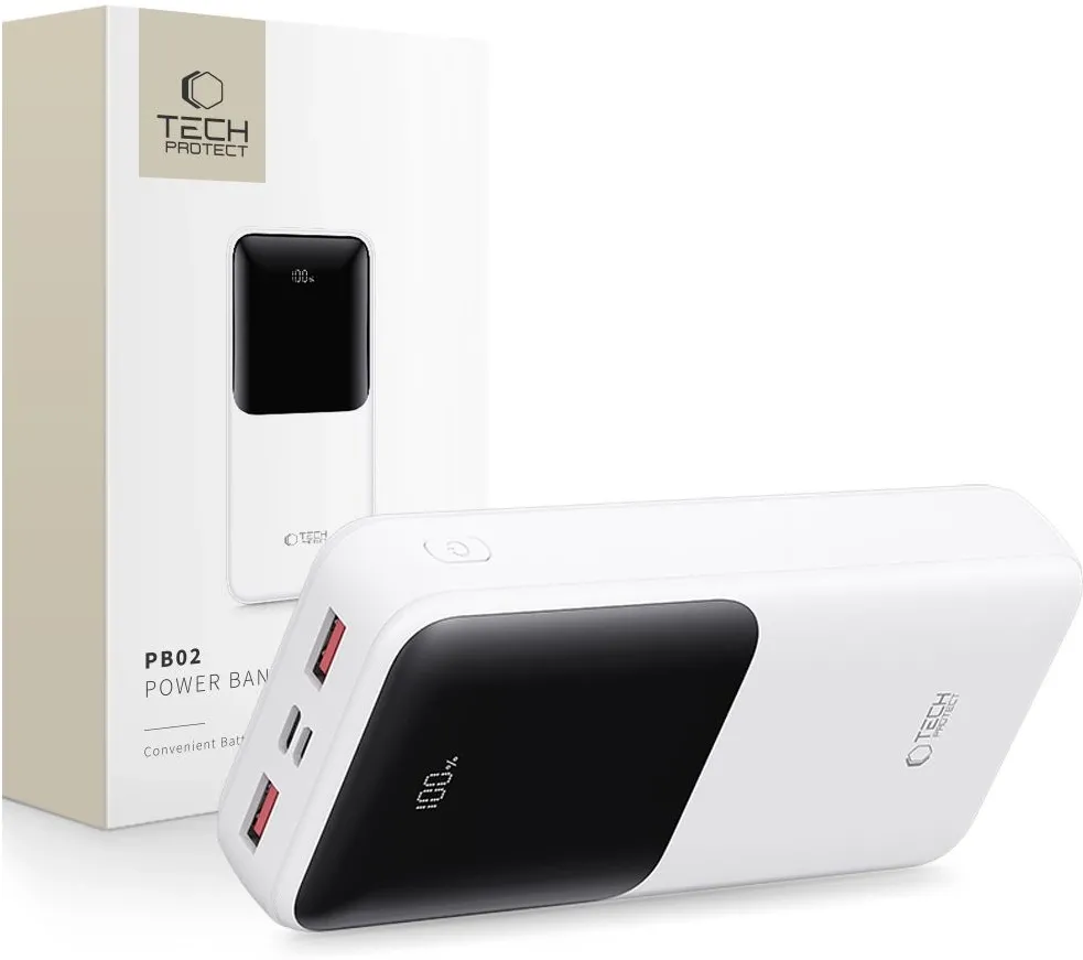 Powerbank Tech-Protect PB02 20000mAh 22.5W - white