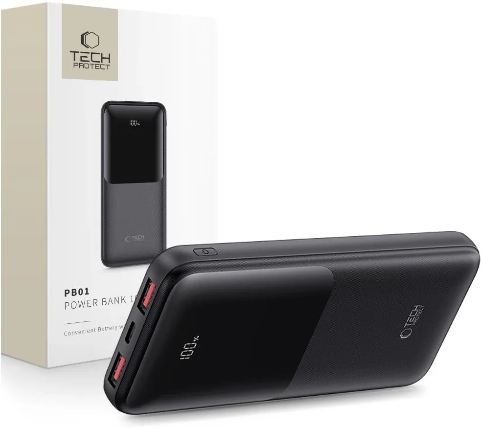 Powerbank Tech-Protect PB01 10000mAh 22.5W - black