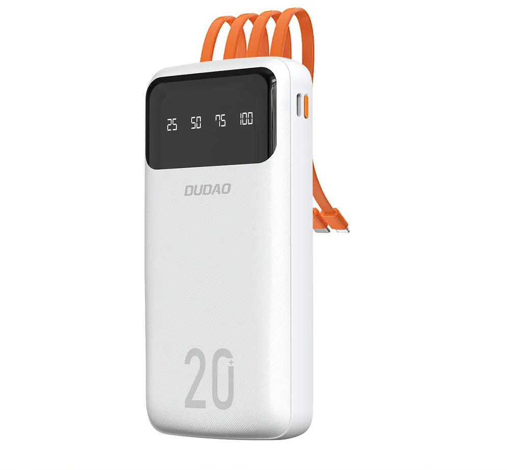 Baterie externa Dudao K6Pro+ 20000 mAh alb