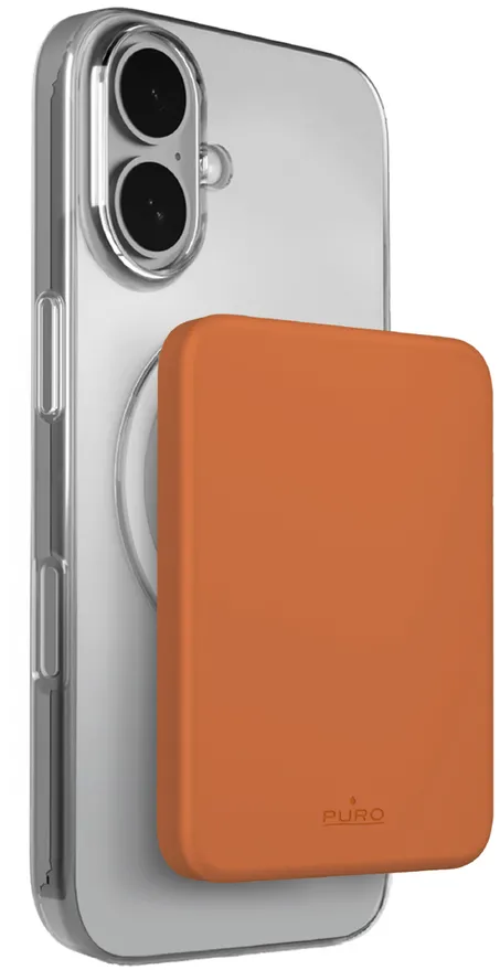 Puro 4200mAh Ultra-Thin MagSafe USB-C Compatible Power Bank - Orange