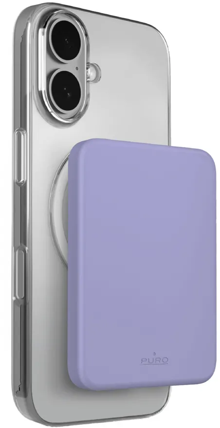 Puro 4200mAh Ultra-Thin MagSafe Compatible USB-C Power Bank - Purple