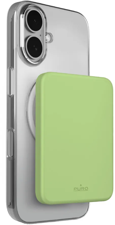 Puro 4200mAh Ultra-Thin MagSafe USB-C Compatible Power Bank - Green