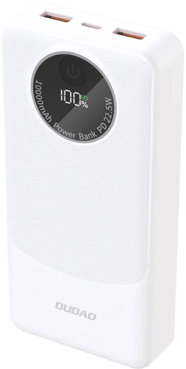 Dudao K12Pro Power Bank 22.5W PD 20000mAh USB-A, USB-C - White