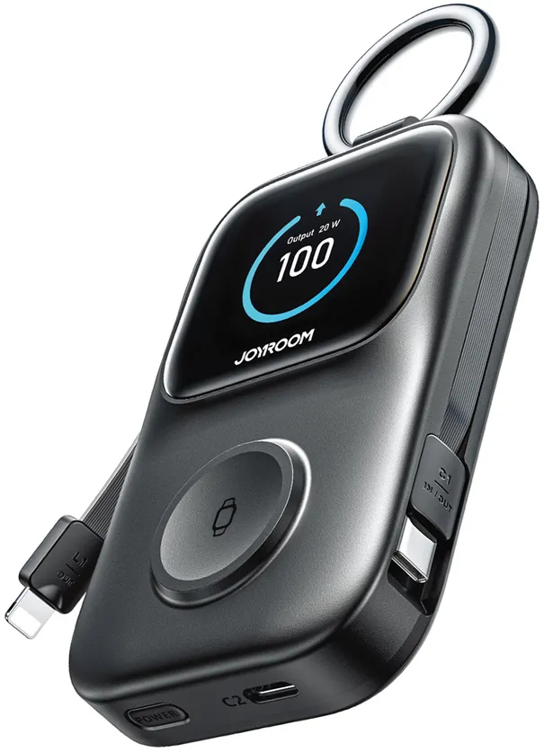 Joyroom JR-W19 5000mAh Powerbank with 5W Wireless Watch Charging - Black