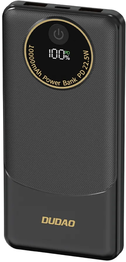 Dudao K12 Power Bank 10000mAh PD 22.5W USB-A USB-C – Black