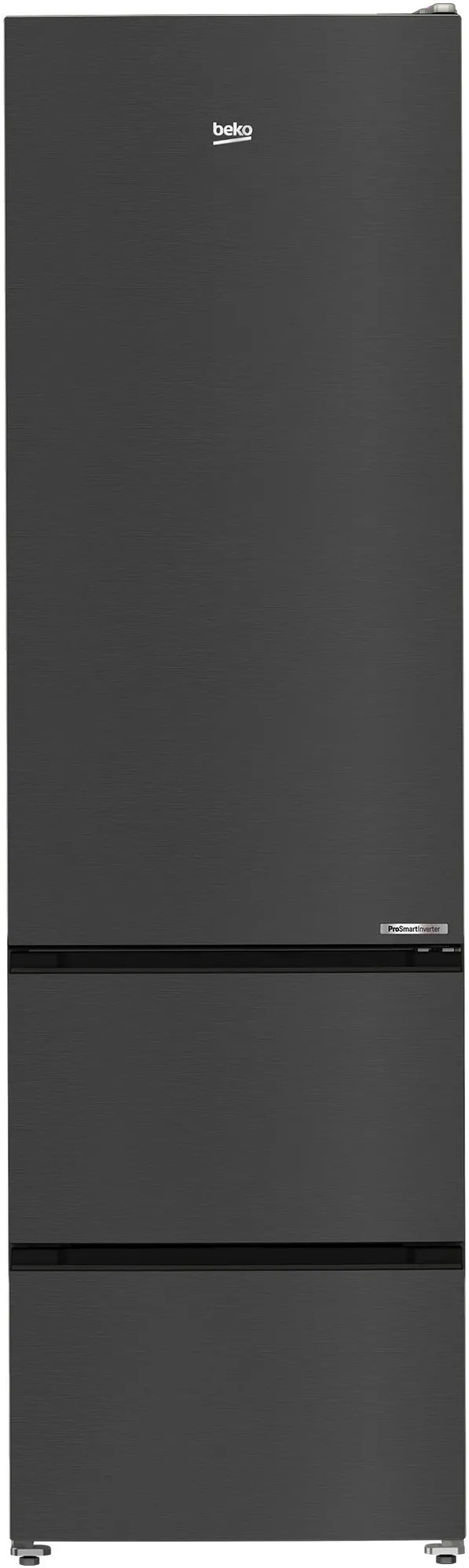 Combina frigorifica BEKO B5RGNA355HXBR, No Frost, 351 L, Clasa D, H 203.5 cm, HarvestFresh DARK INOX