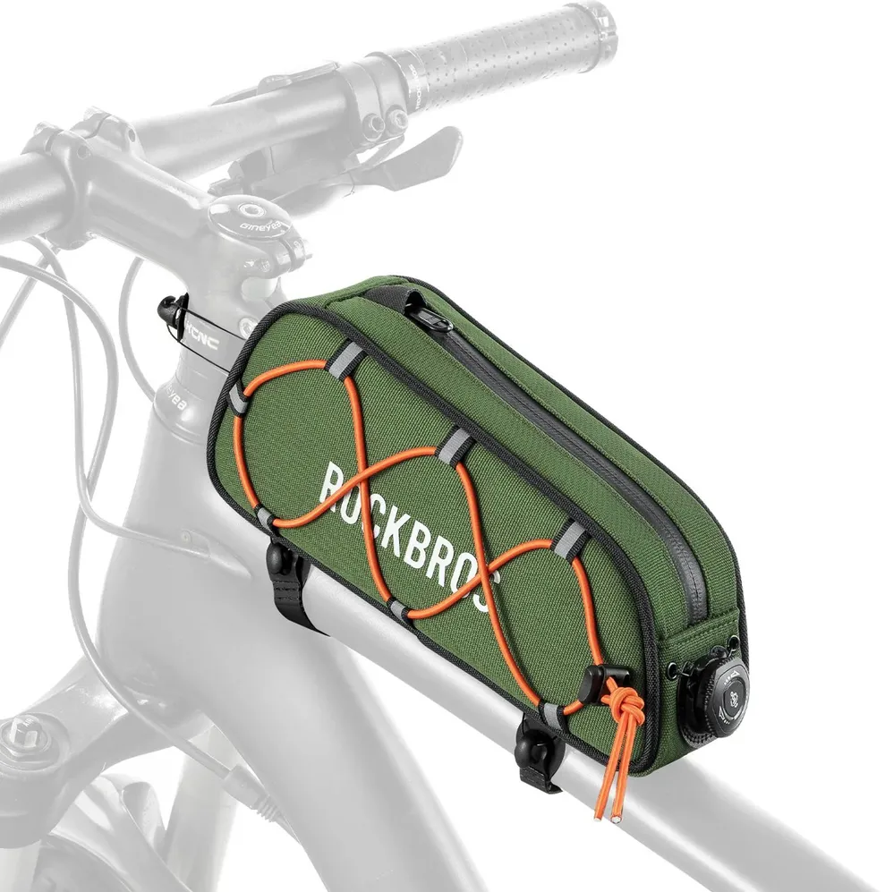 Rockbros 30120045001 ROAD TO SKY bicycle bag for the top frame tube, waterproof, 0.7L - green