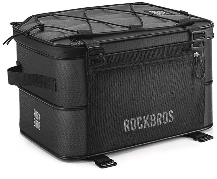 Geanta pliabila portbagaj bicicleta RockBros A30 ROAD TO SKY 15-30 l negru