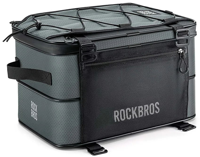 Geanta pliabila portbagaj bicicleta RockBros A30 ROAD TO SKY 15-30 l gri