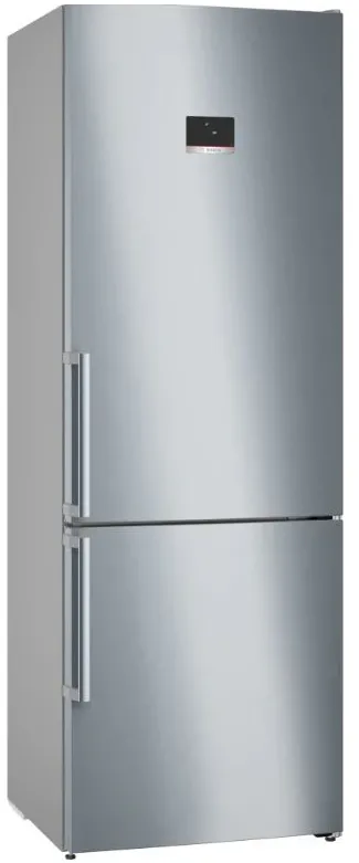 Combina frigorifica Bosch KGN49AICT, 440 l, NoFrost, MultiAirFlow, Home connect, VitaFresh, perfectFit, Super Freeze, Raft sticle, Display touch control, Clasa C, H 203 cm, Inox
