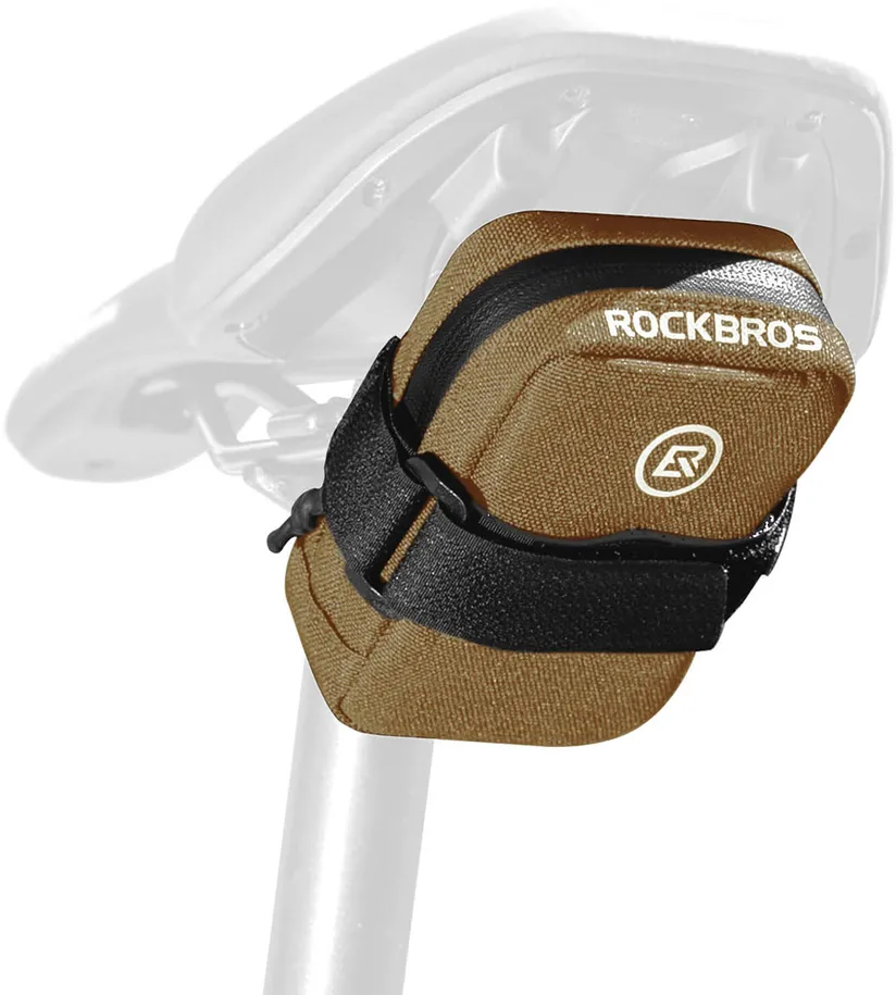 Rockbros F006 bicycle saddle bag 0.35 l - brown