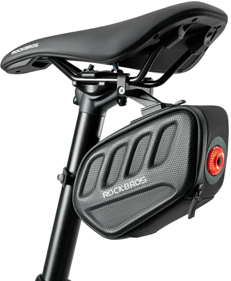 Rockbros C61 Bike Saddle Bag with Smart Rear Light 0.45L - Black