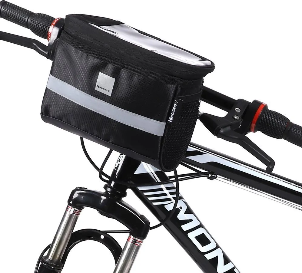 Wozinsky Bike Handlebar Bag with Phone Case 2L Black (WBB12BK)