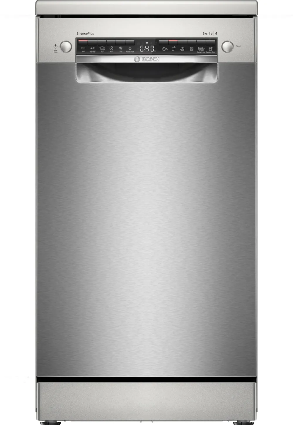 Masina de spalat vase Bosch SPS4EMI17E, 10 seturi, 6 programe, EfficientDry, EcoSilence Drive, Home Connect, DosageAssist, Clasa B, 45 cm, Inox.