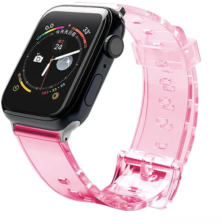 Curea silicon Strap Light pentru Apple Watch 38/40 mm rosu