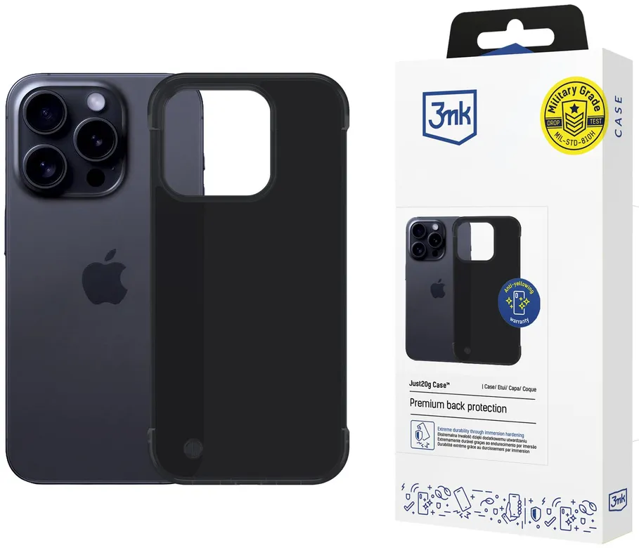 3mk Just20g Matt Case for Apple iPhone 13 Pro Max - Matte Black