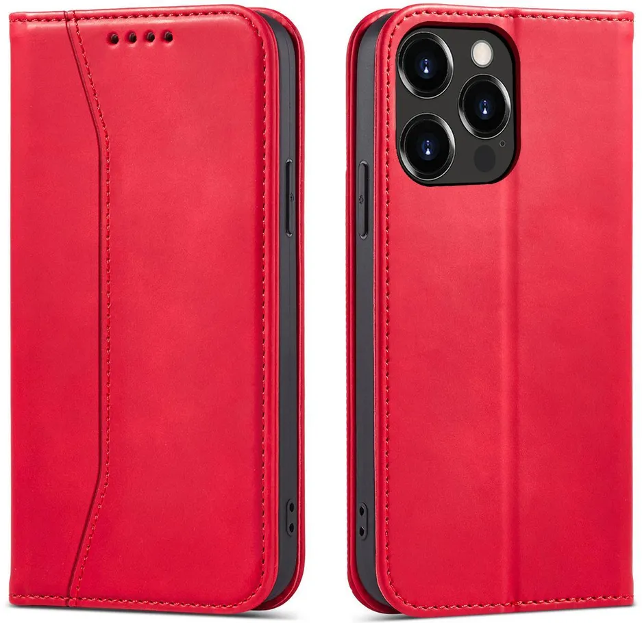 Magnet Fancy Case case for iPhone 14 Pro flip cover wallet stand red