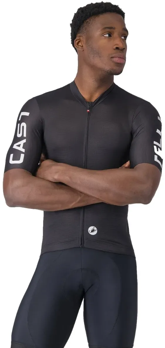 Castelli - tricou ciclism maneca scurta - Entrata Apex Jersey - negru I alb - L