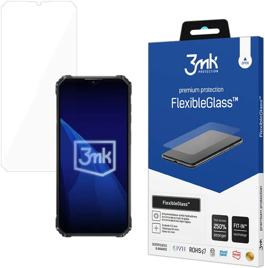 Hybrid glass 3mk FlexibleGlass™ on Oukitel WP36