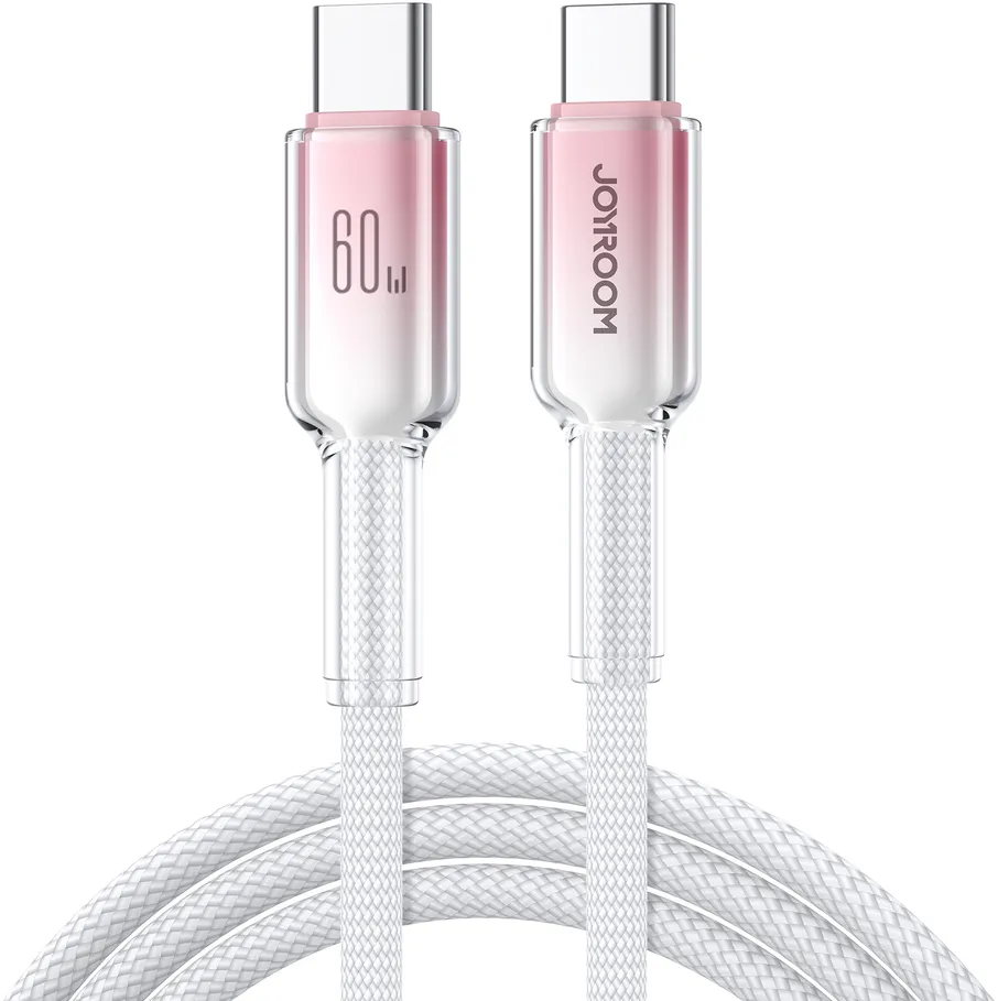 Joyroom S-A42 Crystal-Clear Series 60W USB-C - USB-C cable 1.2m - white