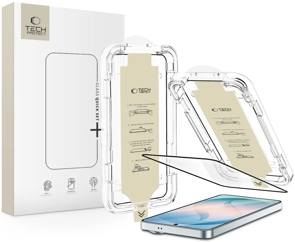 Tech-Protect Quick Set AR+ Anti-Reflective Glass for Samsung Galaxy S26 - Black