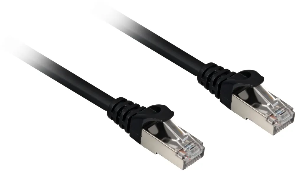 Cablu retea Sharkoon RJ45 Cat6a S/FTP LSOH fara halogeni 0,25 m negru