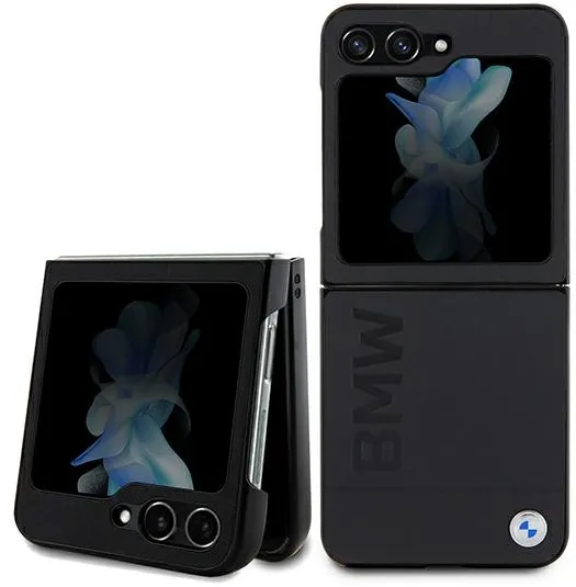 BMW Leather Hot Stamp case for Samsung Galaxy Z Flip 5 - black