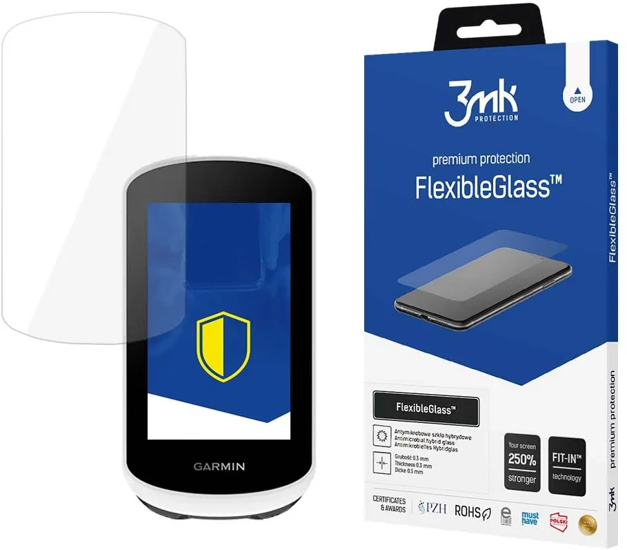 3mk FlexibleGlass™ hybrid glass on Garmin Edge Explore 2