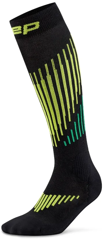 CEP - sosete compresie tall - Core Run Merino 3.0 - black | lime - III