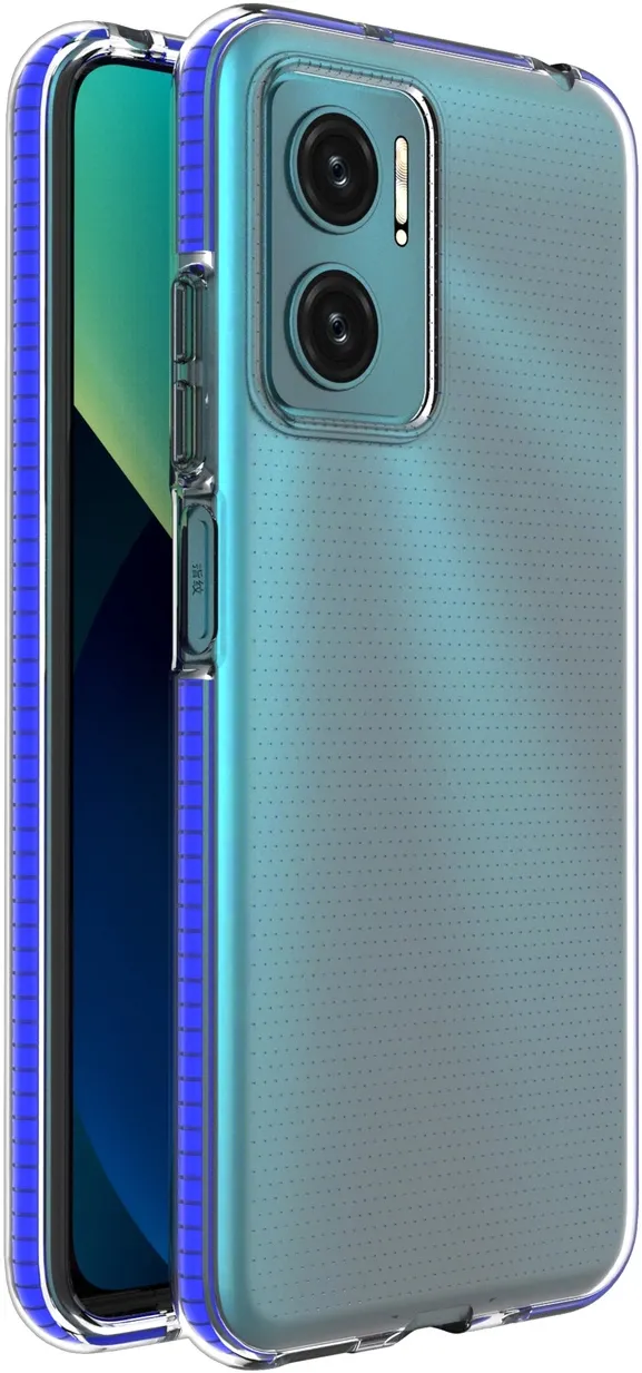 Spring Case cover gel cover with a colored frame for Xiaomi Redmi 10 dark blue
