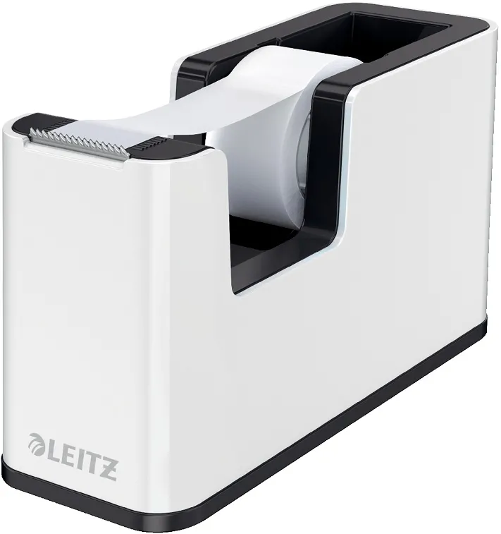 Dispenser banda adeziva LEITZ WOW, PS, banda inclusa, culori duale, alb-negru