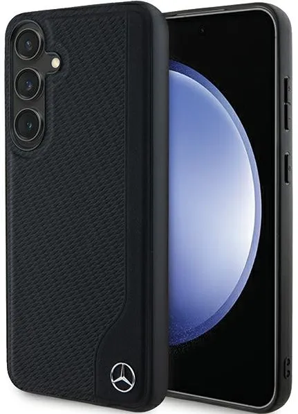 Mercedes Leather Debossed Line MagSafe case for Samsung Galaxy S24 - black