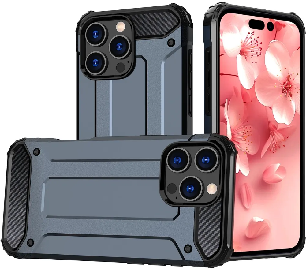 Hybrid Armor iPhone 16 Pro Max Case - Blue
