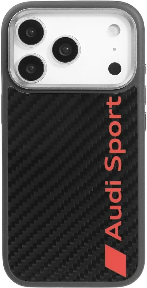 Audi R8 Carbon Fiber MagSafe Case for iPhone 17 Pro - Black