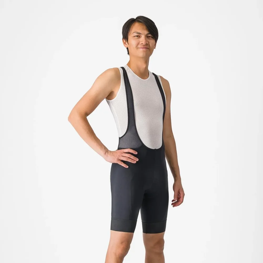 Castelli - pantaloni ciclism scurti cu bretele - Entrata 2 Bibshort - 15-35 gr C - negru - 3XL