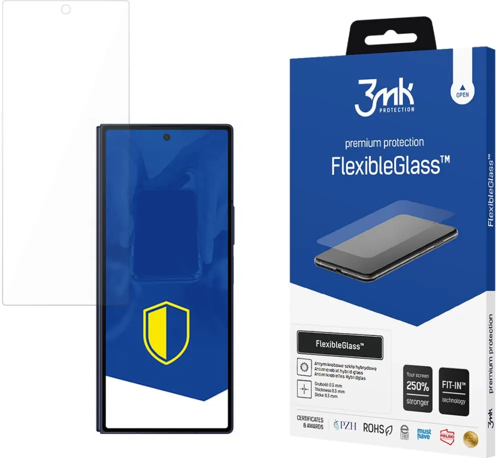 Tempered glass 3mk FlexibleGlass for Samsung Galaxy Z Fold 6 (front)