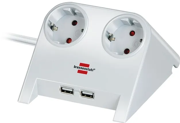 Brennenstuhl Desktop-Power USB-Charger 2x Power 2x USB - white