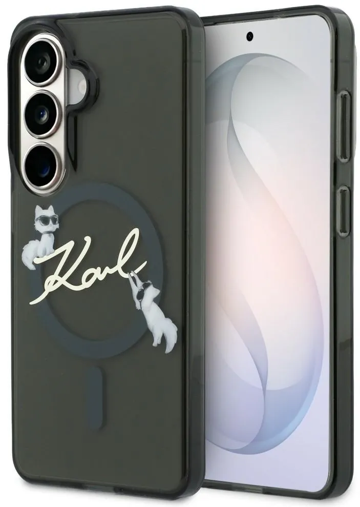 Karl Lagerfeld IML KC Script MagSafe Case for Samsung Galaxy S26 - Black