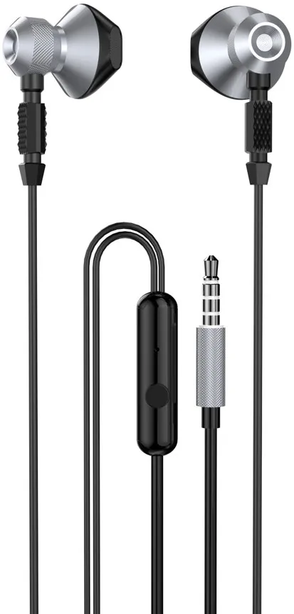 Dudao Metal Wired Earbuds 3.5mm Mini Jack Gray (X2C-Gray)