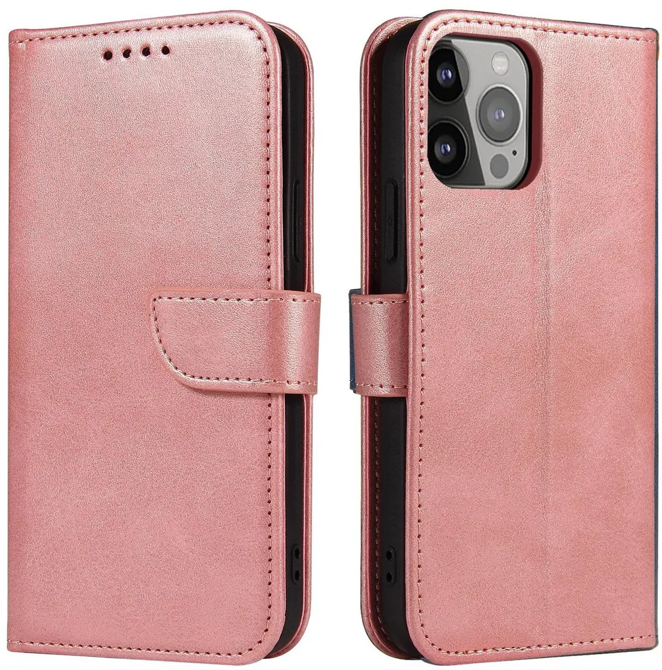 Wallet Case with Stand for iPhone 15 Plus Magnet Case - Pink