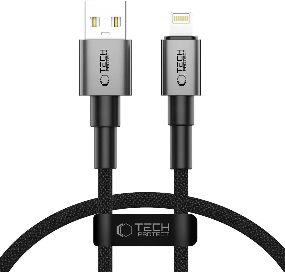 Tech-Protect Ultraboost DNA USB-A / Lightning cable 12W/2.4A 25 cm - gray