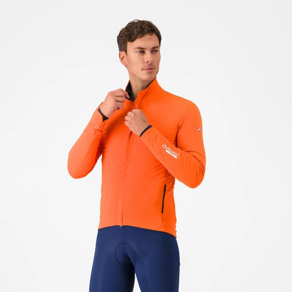 Castelli - jacheta ciclism - ALPHA 150 - portocaliu | gri - S